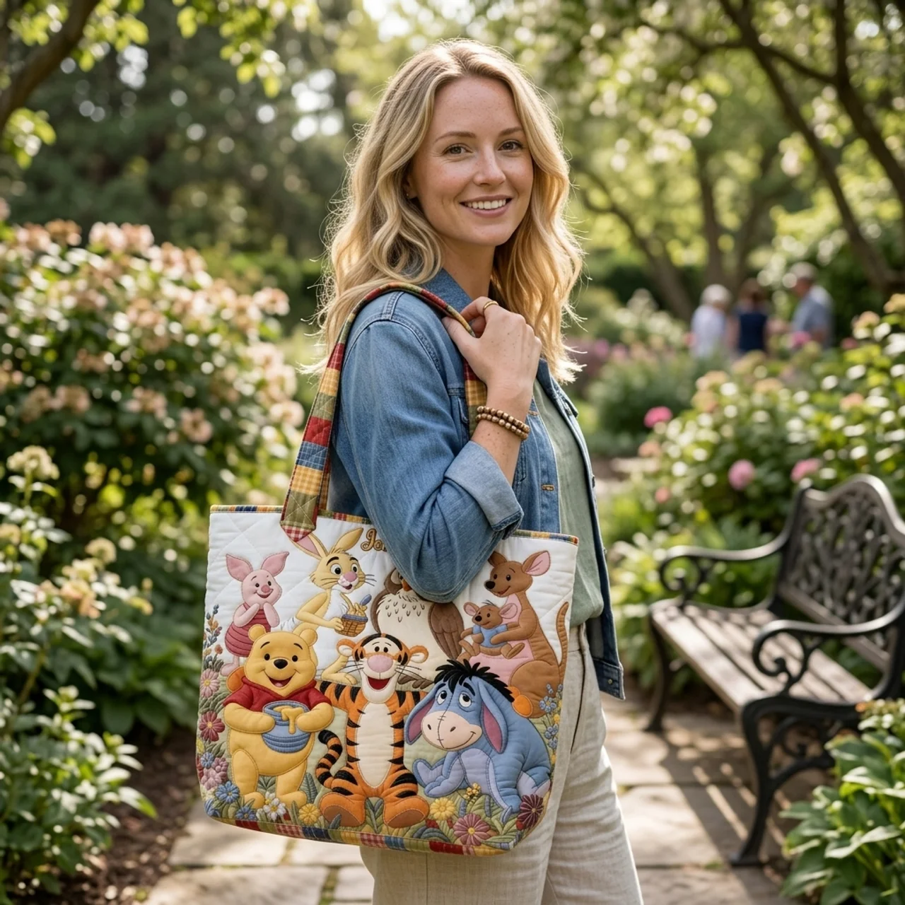 DSNY Honey Bear Friends - Personalized Quilted Tote Bag - Gift For Movie Fans NL122 - image 2