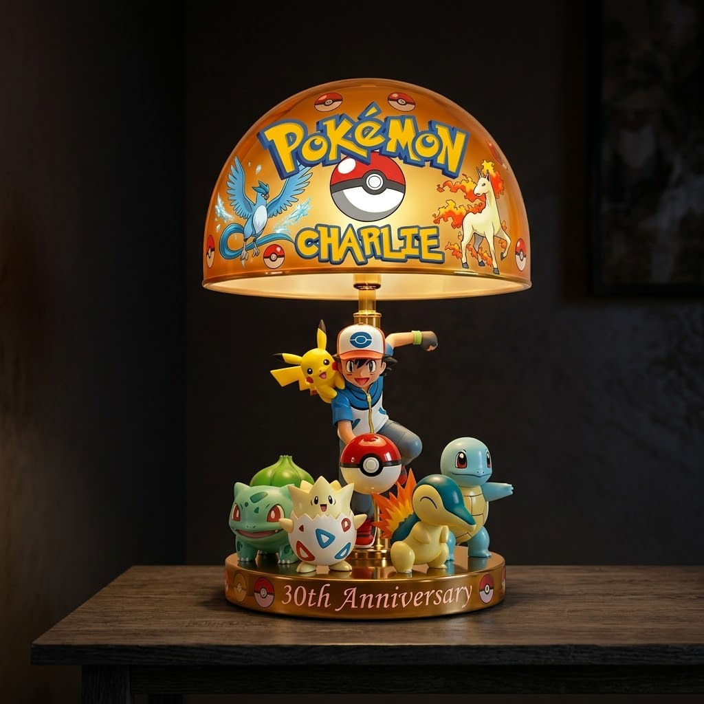 PoMo Celebrate 30 Years Of Catching Them All - Personalized Acrylic Light Box - Anniversary Gift For Movie Fans - image 5