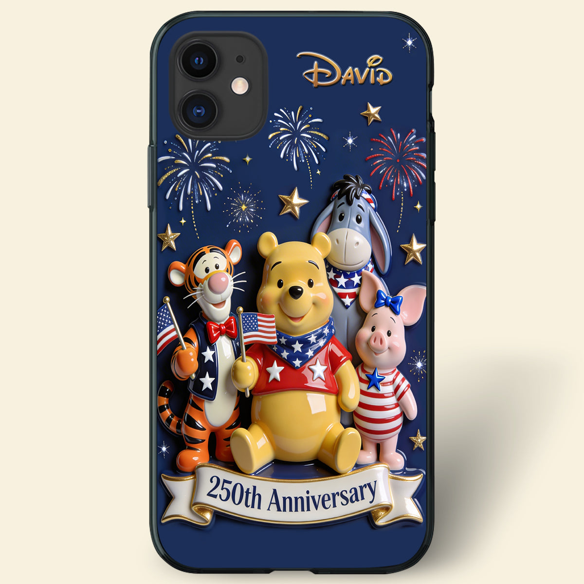 DSNY Honey Bear Celebrate 250th Anniversary Of America - Personalized Phone Case - Gift For Movie Fans, Patriots NL122
