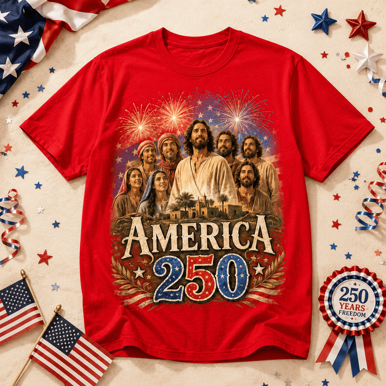 Loves Jesus And America Too Patriotic Christian - Personalized Shirt - Gift For Him, Patriots - image 4