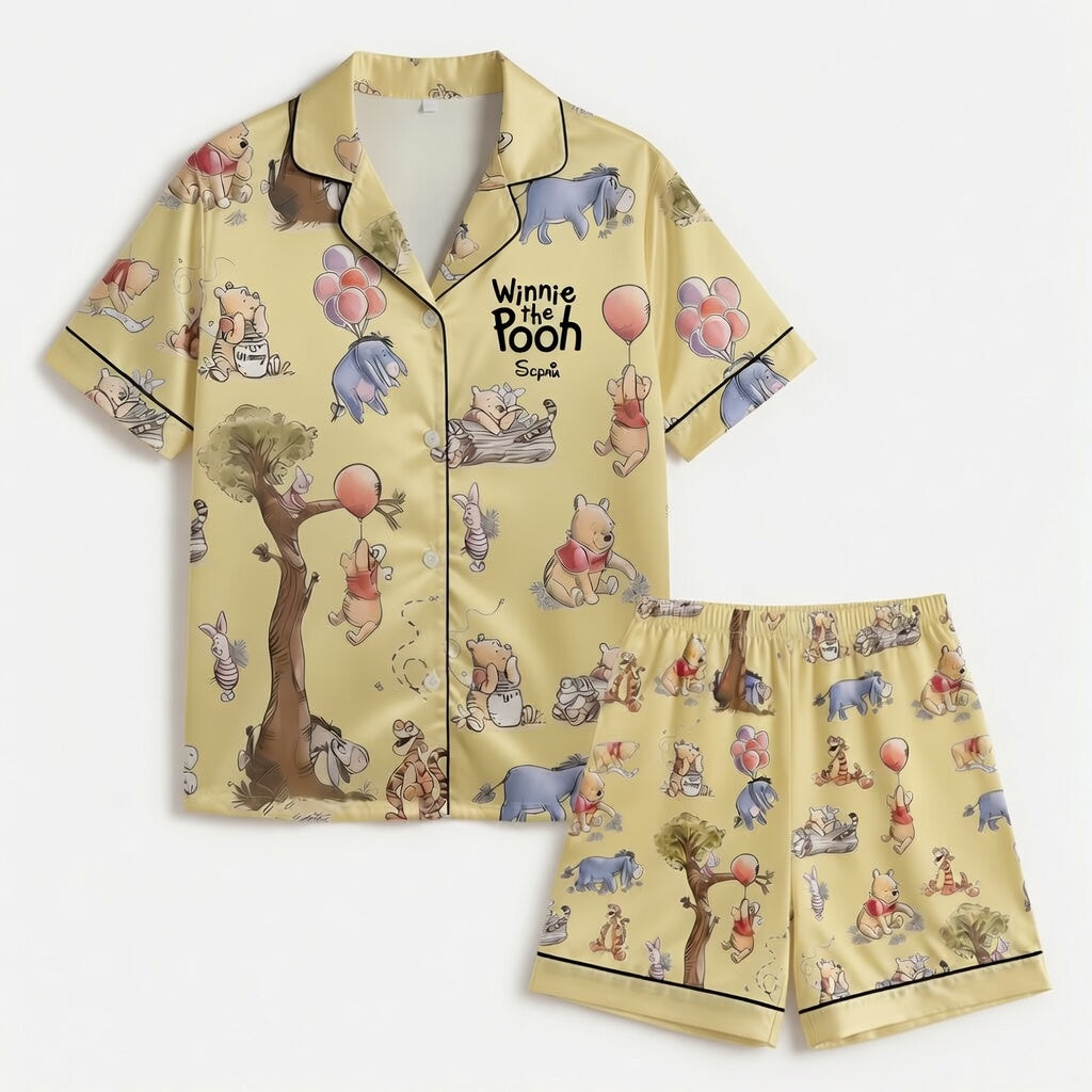 DSNY Just Loves Honey Bear - Personalized Short Pajama - Gift For Mother's Day, Movie Fans NL122