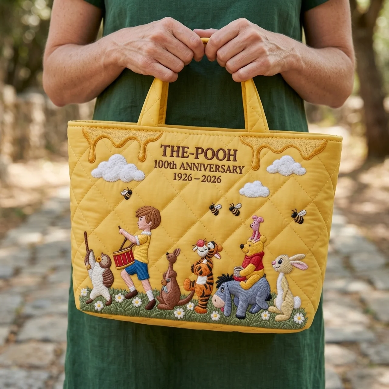 DSNY Honey Bear Celebrate 100 Years Of Friendship - Personalized Quilted Tote Bag - Gift For Movie Fans NL122 - image 5