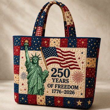 Statue Of Liberty 250 Years Of Freedom America - Quilted Tote Bag - Gift For Her - image 2