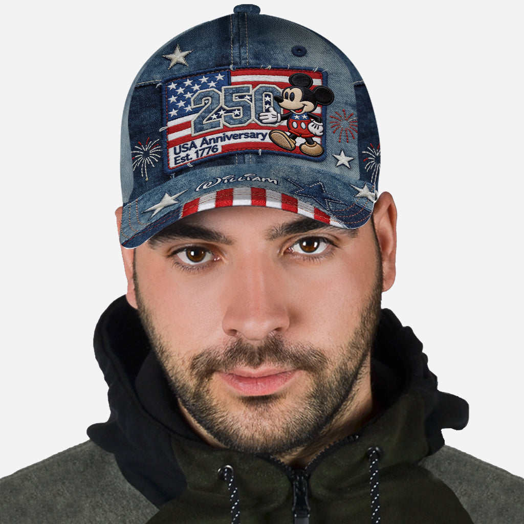 MkMo Magic Mouse Celebrate 250 Years Of America - Personalized Classic Cap - Gift For Patriots NL122