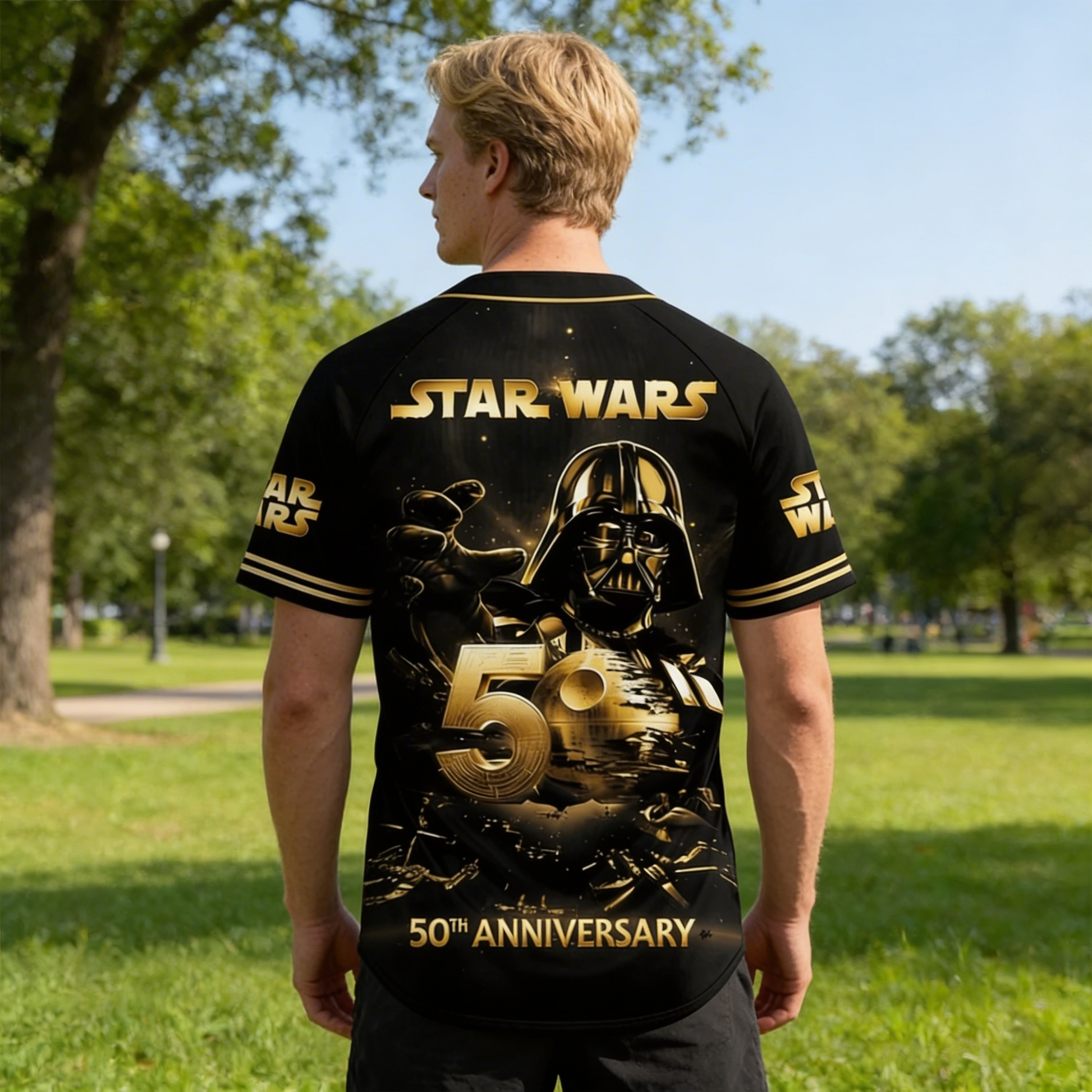 Stwa Galaxy Star Celebrate 50 Years Of Legend - Personalized Baseball Jersey - Gift For Him, Movie Fans NL122