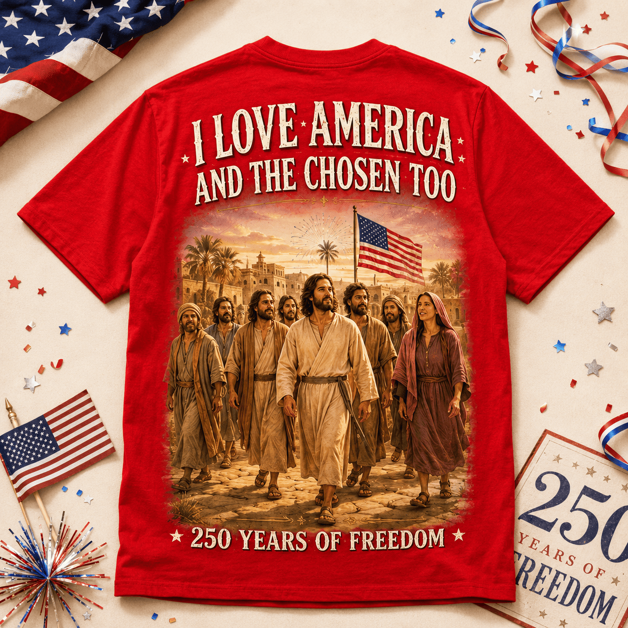 Loves Jesus And America Too Patriotic Christian - Personalized Shirt - Gift For Him, Patriots - image 5