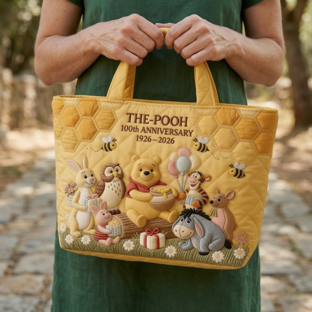 Honey Bear Celebrate 100 Years Of Friendship - Personalized Quilted Bag - Gift For Movie Fans - DSNY - image 5