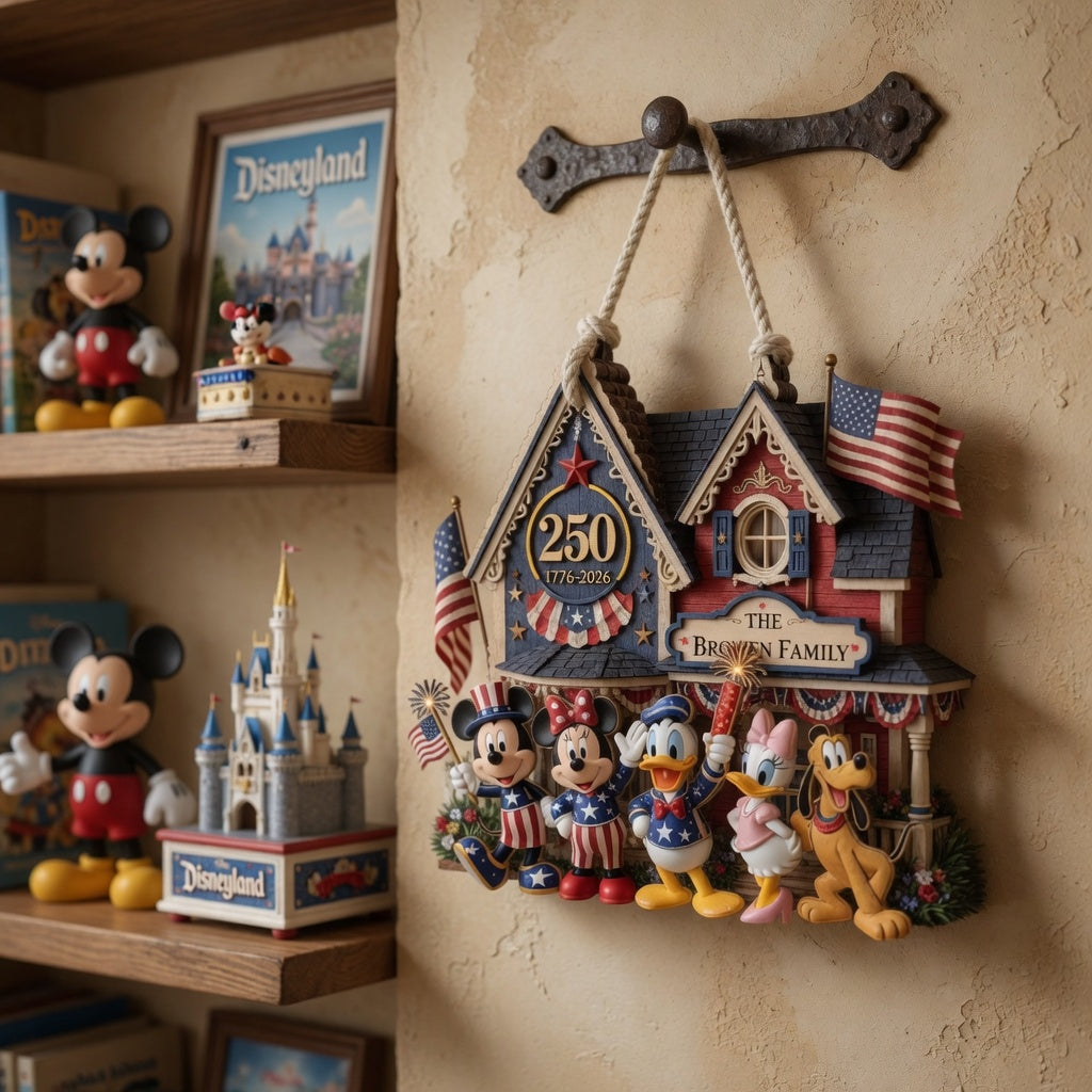 MkMo Celebrate 250 Years Of America - Personalized Custom Shaped Wood Sign - Gift For Family, Patriots