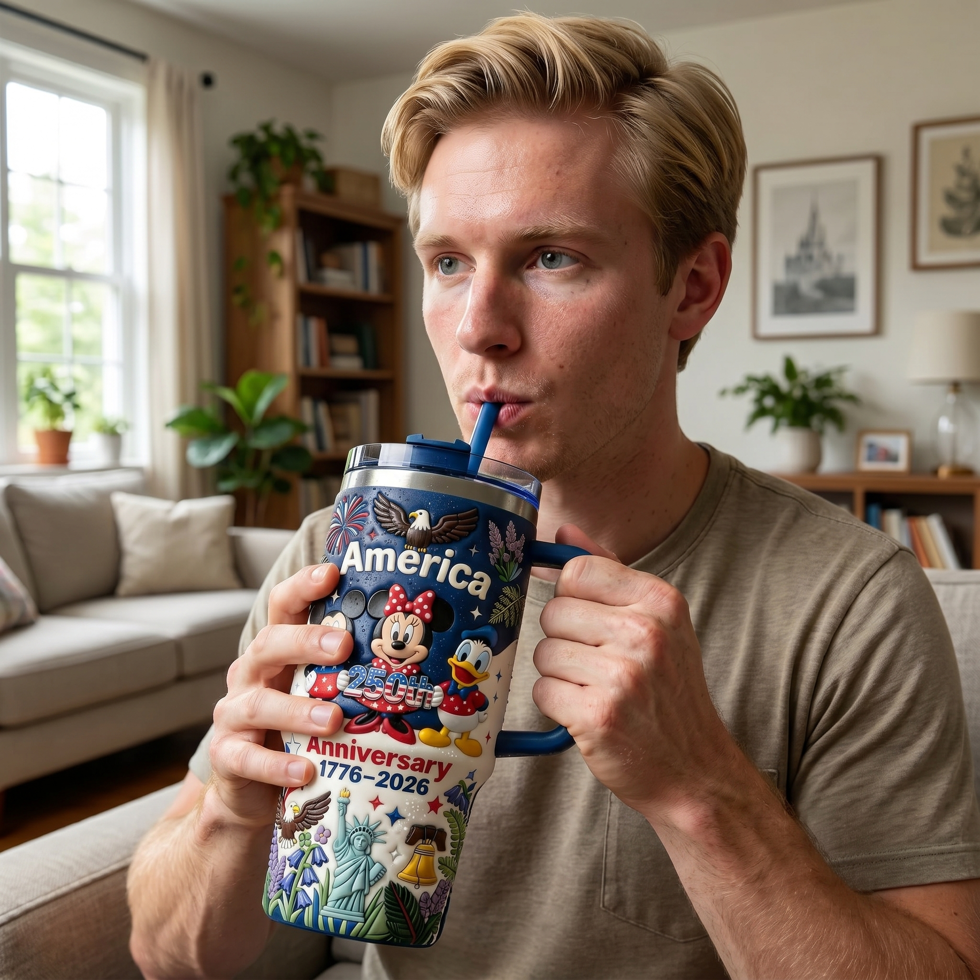 MkMo Celebrate 250 Years Of America Freedom - Personalized Tumbler With Handle - Gift For Patriots, Movie Fans NL122 - image 5