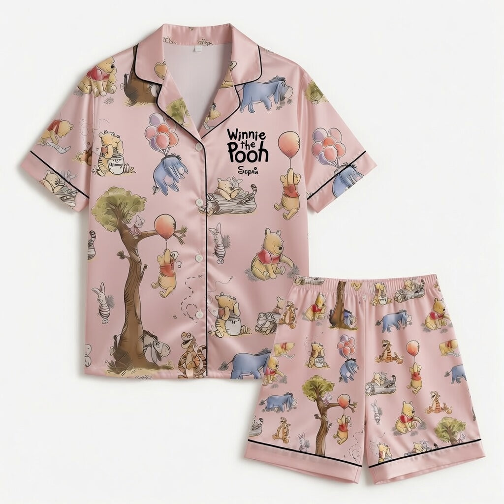 DSNY Just Loves Honey Bear - Personalized Short Pajama - Gift For Mother's Day, Movie Fans NL122