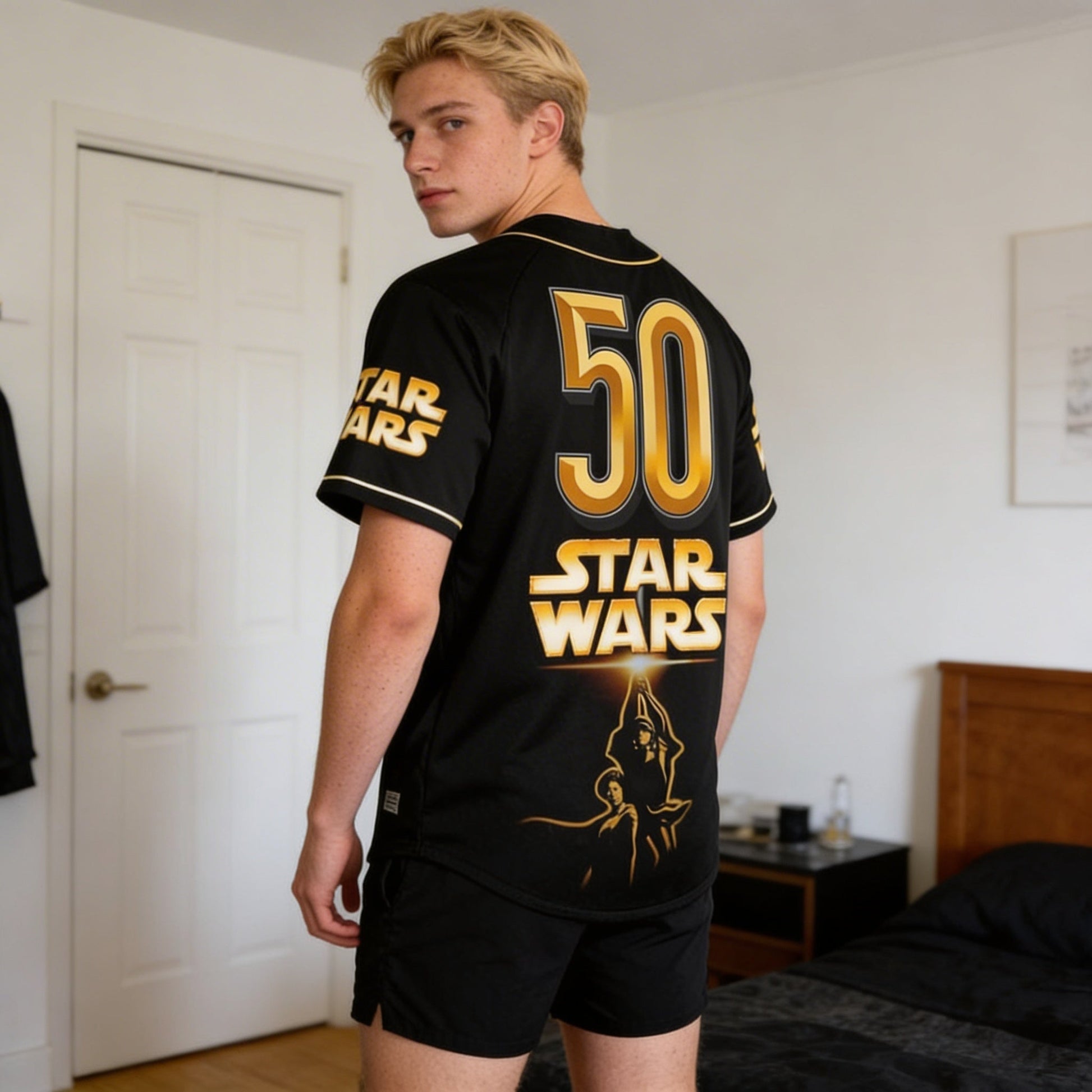 Stwa Galazy Star Celebrating 50th Anniversary - Personalized Baseball Jersey - Gift For Movie Fans NL122