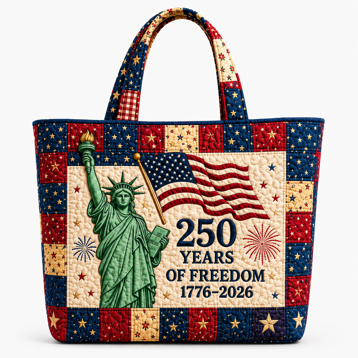 Statue Of Liberty 250 Years Of Freedom America - Quilted Tote Bag - Gift For Her - image 5