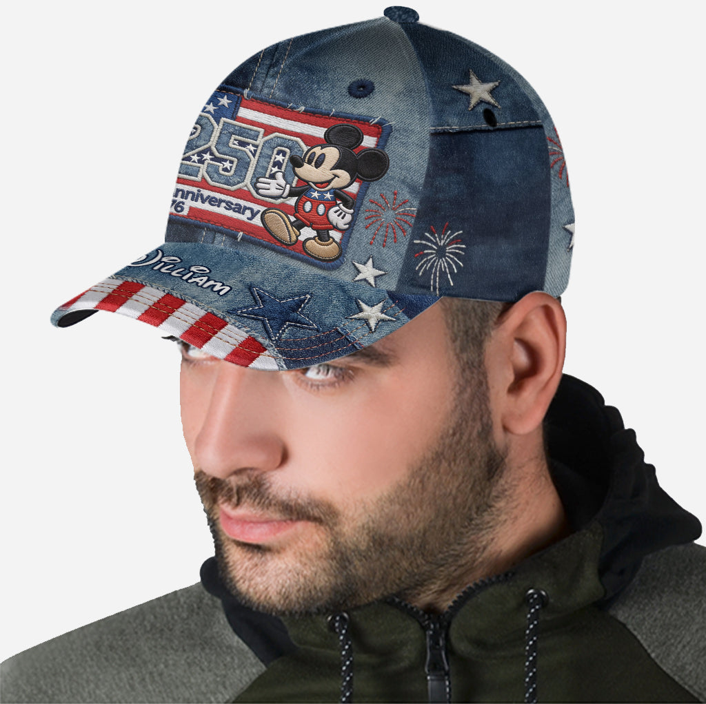 MkMo Magic Mouse Celebrate 250 Years Of America - Personalized Classic Cap - Gift For Patriots NL122