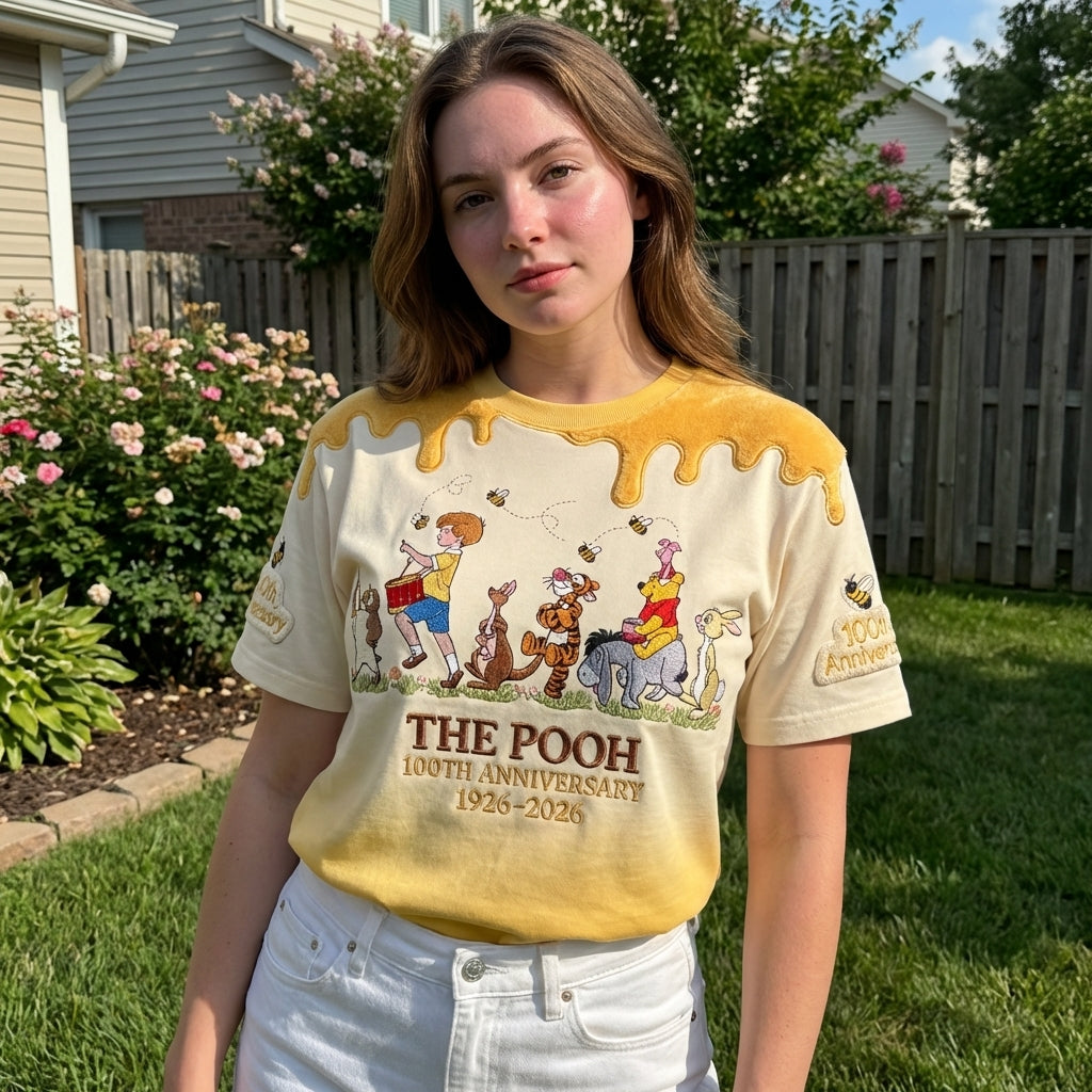 DSNY Honey Bear Celebrate 100 Years Of Friendship - Personalized All Over Shirt - Anniversary Gift For Movie Fans NL122
