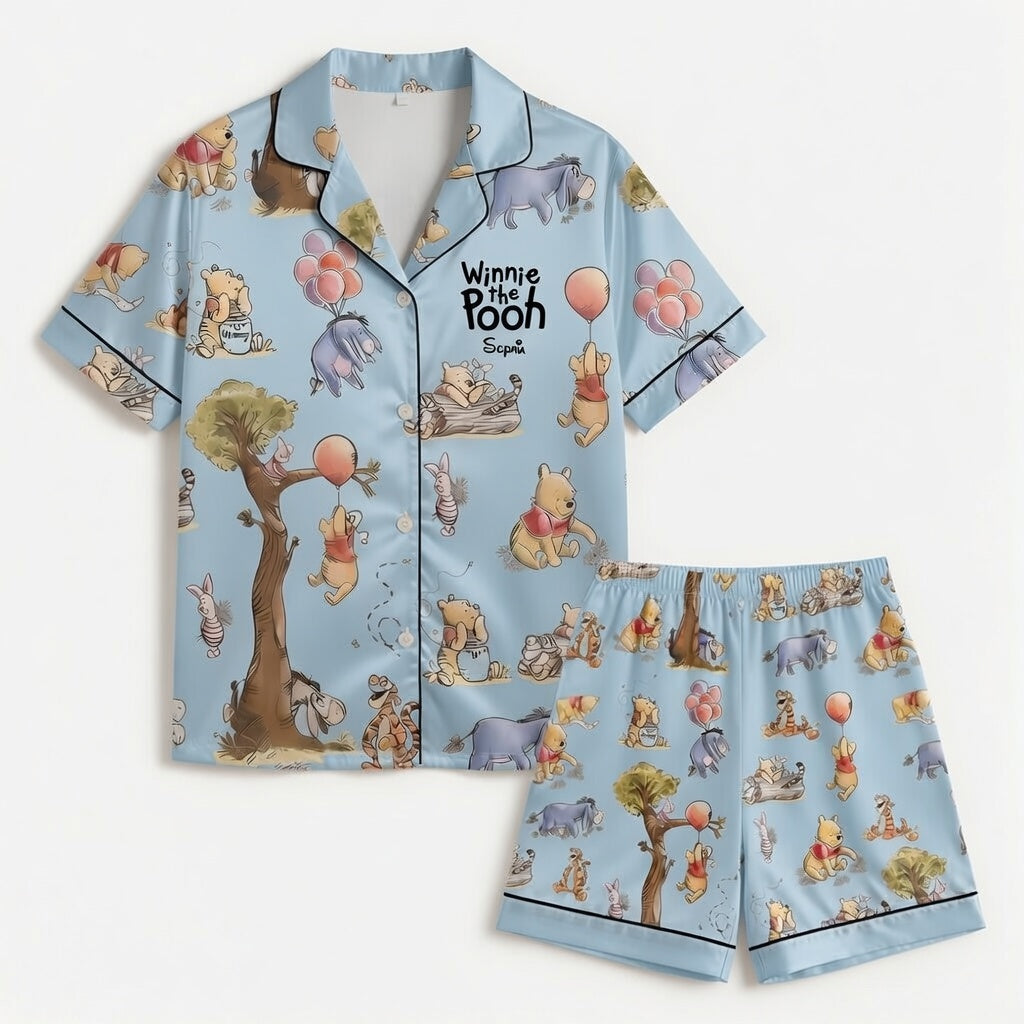 DSNY Just Loves Honey Bear - Personalized Short Pajama - Gift For Mother's Day, Movie Fans NL122