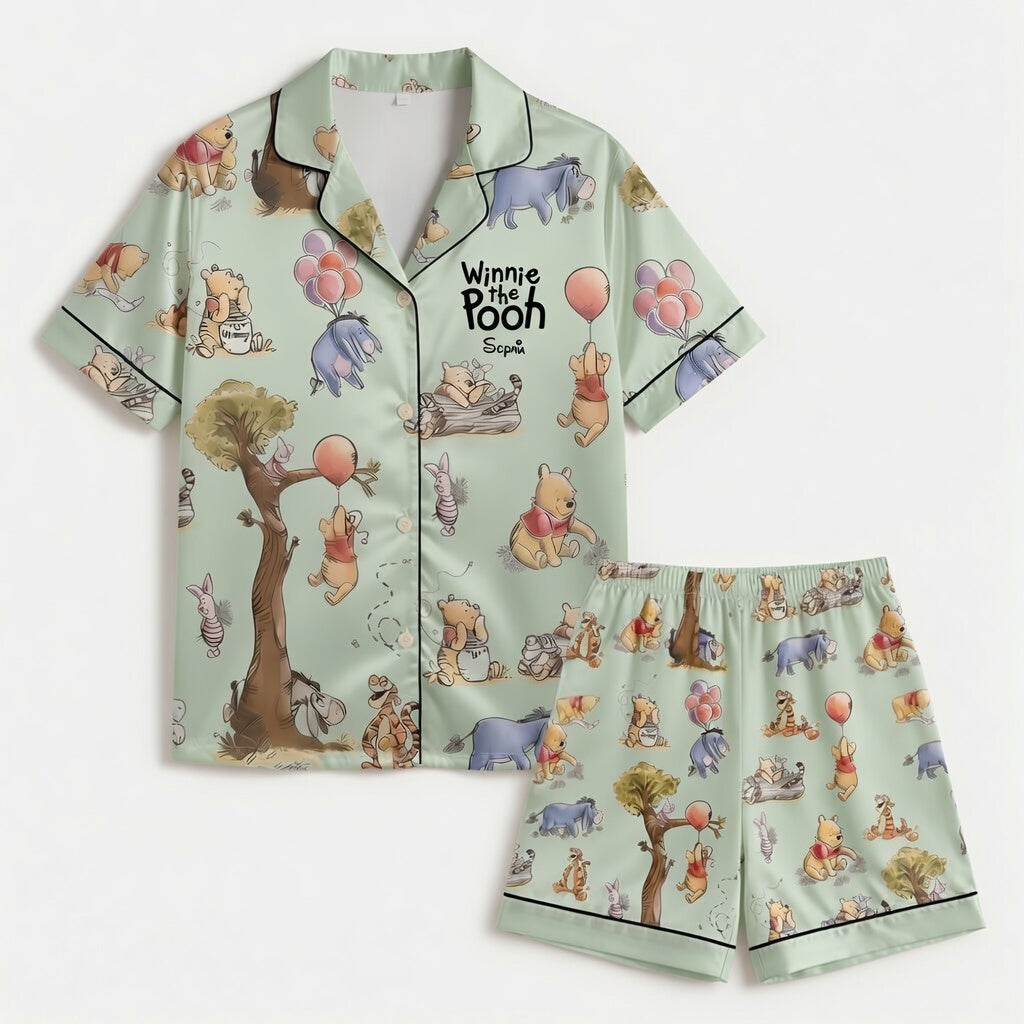 DSNY Just Loves Honey Bear - Personalized Short Pajama - Gift For Mother's Day, Movie Fans NL122