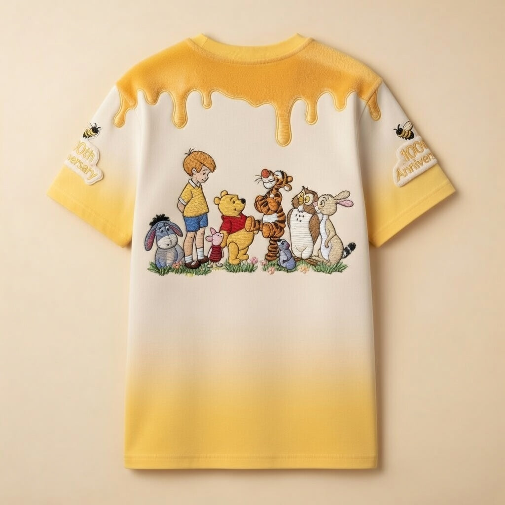 DSNY Honey Bear Celebrate 100 Years Of Magic Friendship - Personalized All Over Shirt - Anniversary Gift For Movie Fans NL122