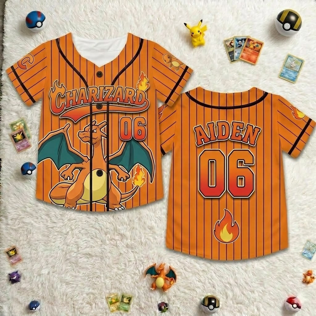 PoMo Celebrate 30 Years Of Catching Them All - Personalized Baseball Jersey For Kids, Youth, Adult - Gift For Movie Fans BA01