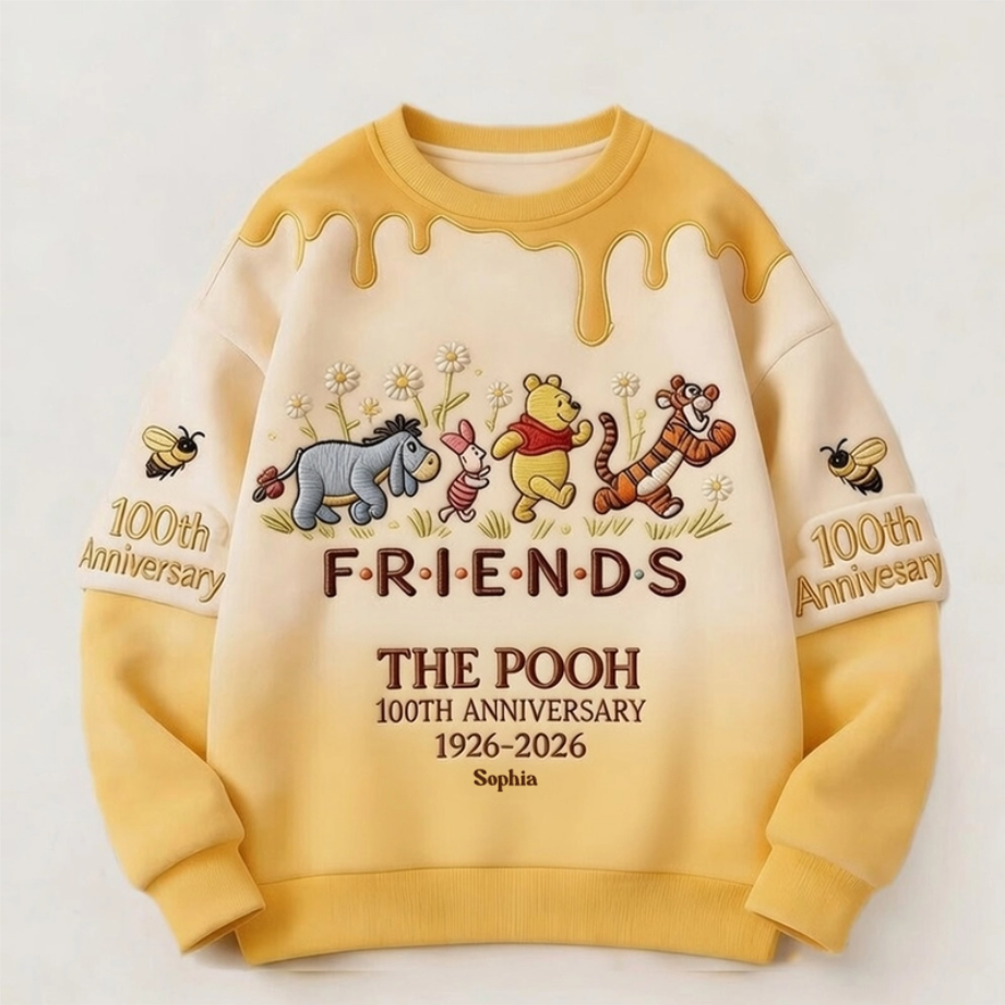 DSNY Honey Bear 100 Years Of Friendship Together - Personalized All Over Shirt - Anniversary Gift For Movie Fans NL122