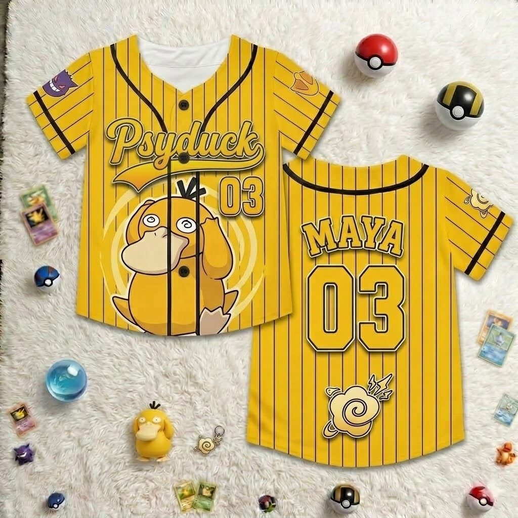 PoMo Celebrate 30 Years Of Catching Them All - Personalized Baseball Jersey For Kids, Youth, Adult - Gift For Movie Fans BA01