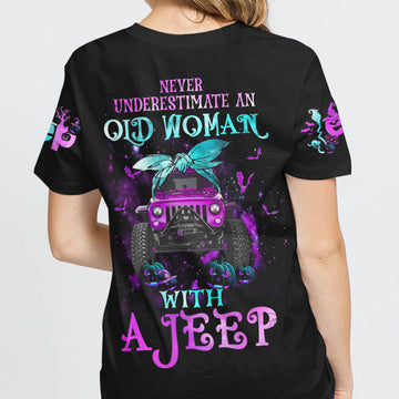 Never Underestimate An Old Woman With A Jeep All Over Print - image 2