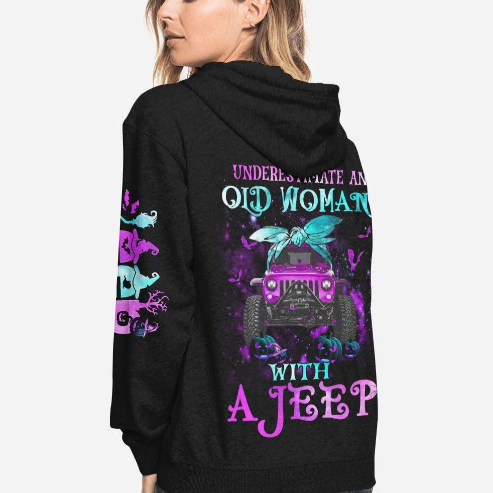 Never Underestimate An Old Woman With A Jeep All Over Print - image 6