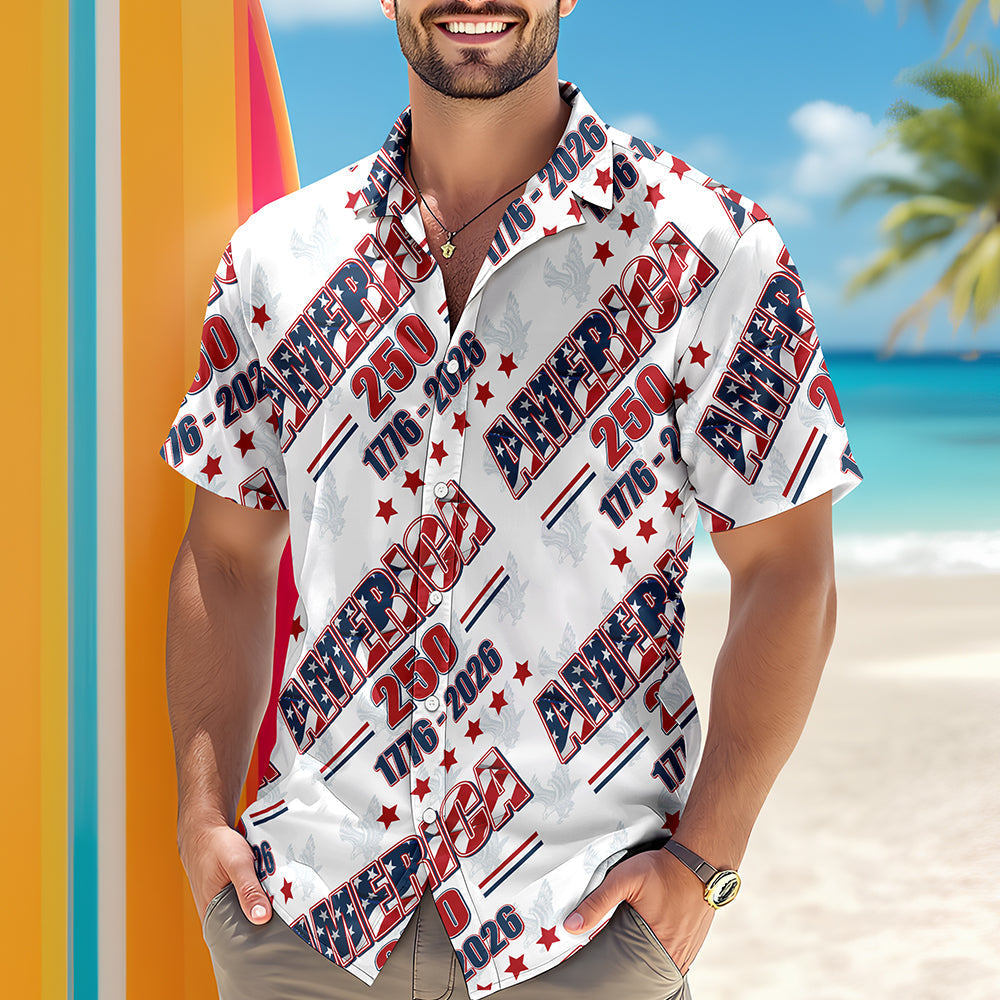 America 250 Years - Personalized Hawaiian Shirt - Gift for Dad, Husband, Grandpa HN02