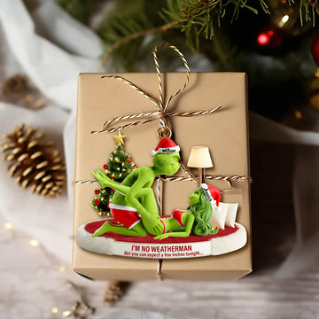 Grch Green Monster Naughty Night - Personalized Acrylic Ornament - Christmas Gifts For Couple | HH01