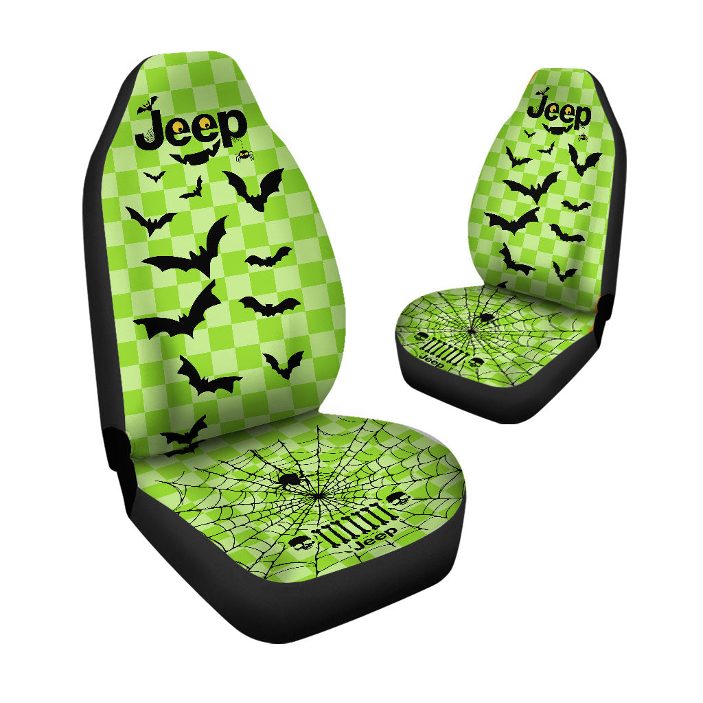 Jeep Halloween Spooky Bats Car Seat Covers Set Of 2