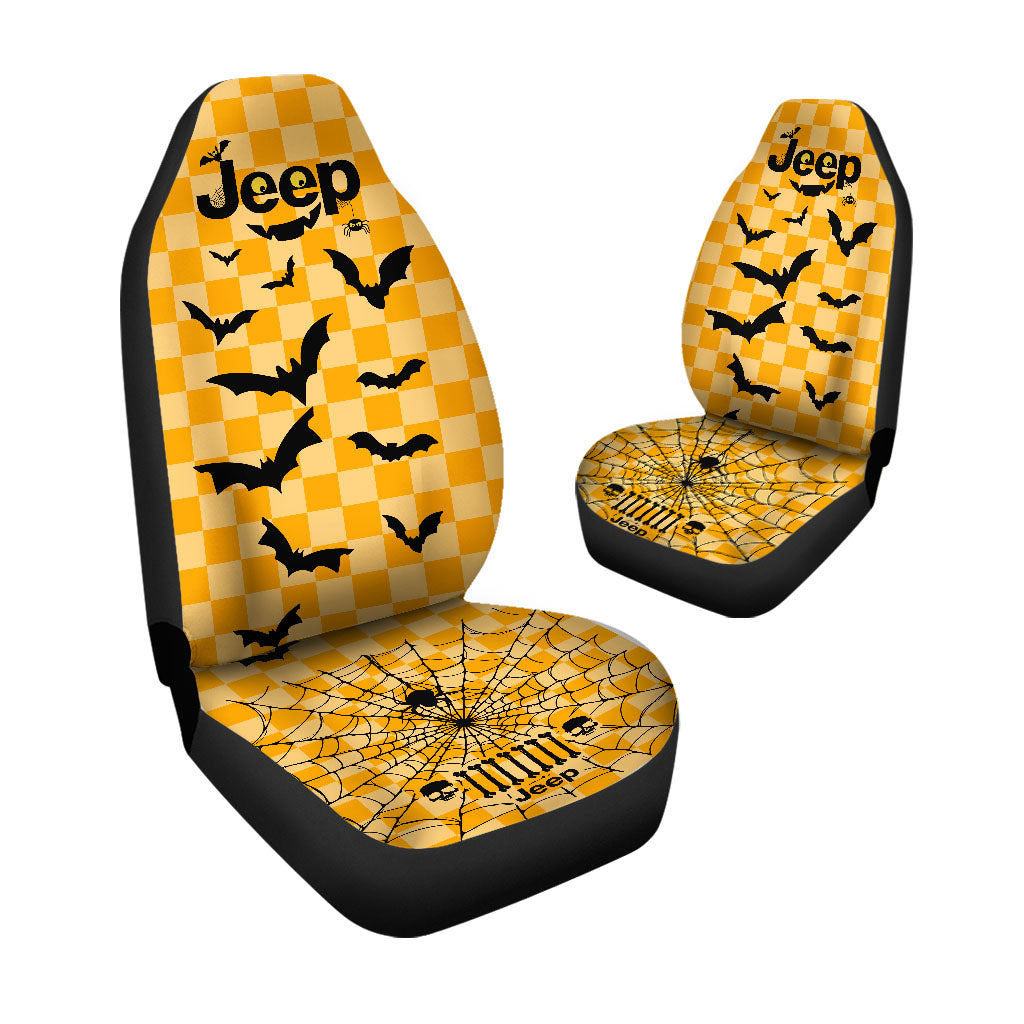 Jeep Halloween Spooky Bats Car Seat Covers Set Of 2