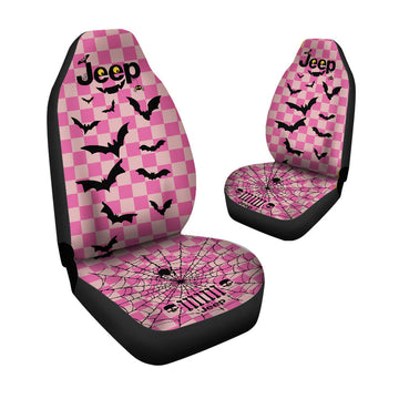 Jeep Halloween Spooky Bats Car Seat Covers Set Of 2