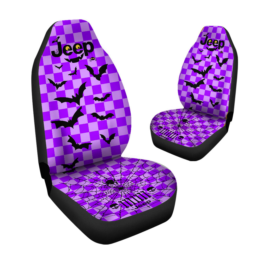 Jeep Halloween Spooky Bats Car Seat Covers Set Of 2