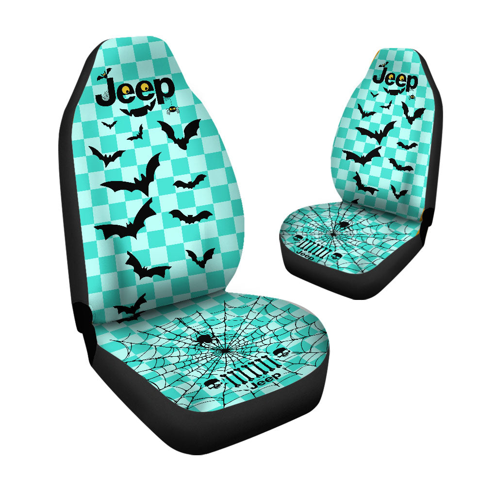 Jeep Halloween Spooky Bats Car Seat Covers Set Of 2