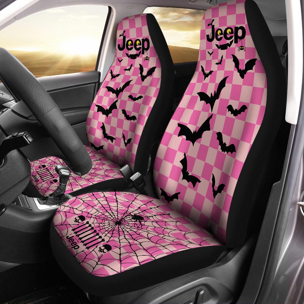 Jeep Halloween Spooky Bats Car Seat Covers Set Of 2
