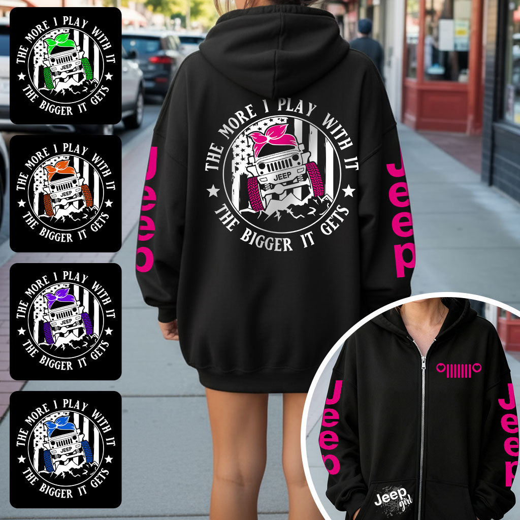 Jeep Multicolor The More I Play With It Offroad Zip Hoodie Supler Store