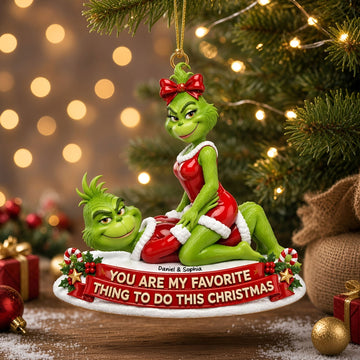 Mischievous Couple Ornament - Personalized Christmas Gifts For Couple TGrin-TN1709262219