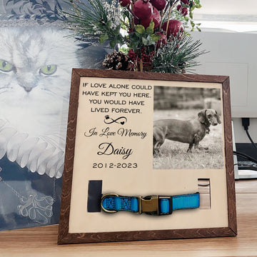 litzzy Puppy Memorial Wood Frame With Collar Holder Dog Loss Gift Dog Bereavement Gift Dog Memorial Gifts Pet Loss Gifts Pet Sympathy Gift Pet Picture Frame   