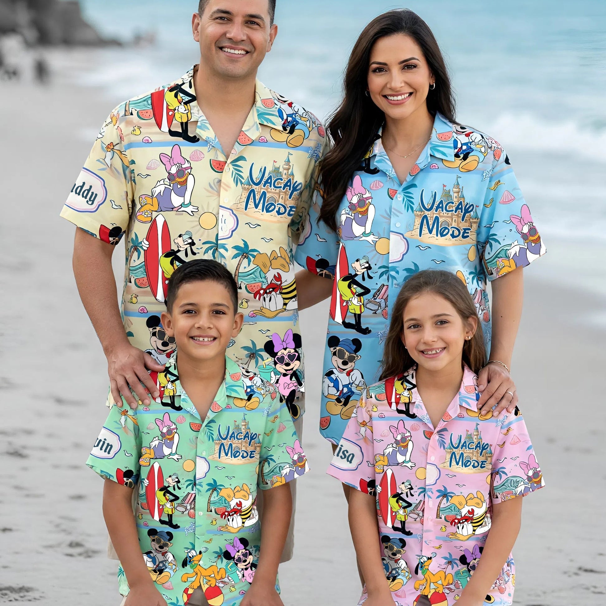Cute Fun Summer Vacation Matching Hawaiian Shirt - Personalized Gifts For Family & Friends 03QHTI170626 - image 2