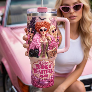 Baddie Witches 40oz Tumbler With Handle, Personalized Gifts For Witch Sisters -DN0909261435