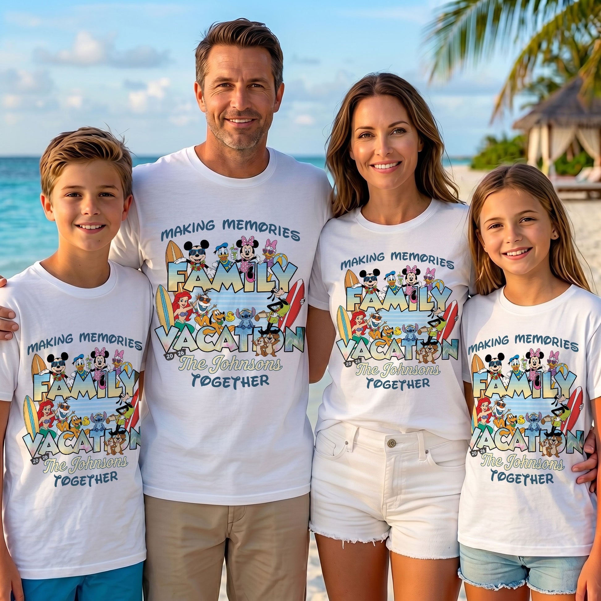Whimsical Family Vacation Matching Shirt, Personalized Gifts For Families 02QHTI190626 - image 2