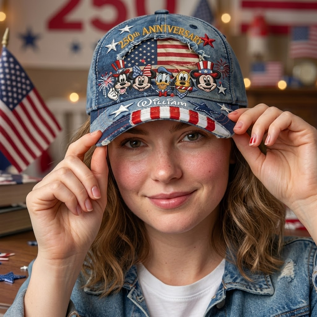 MkMo Magic Mouse Celebrate 250 Years Of America Freedom - Personalized Classic Cap - Gift For Patriots