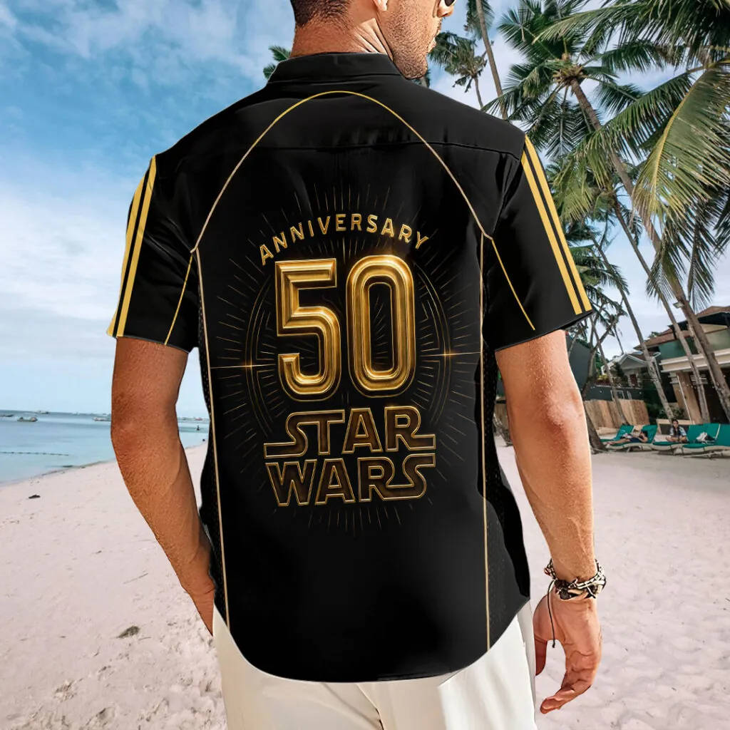 Stwa Galaxy Star Celebrate 50 Years Of Wariors - Personalized Hawaiian Shirt - Gift For Movie Fans NL122