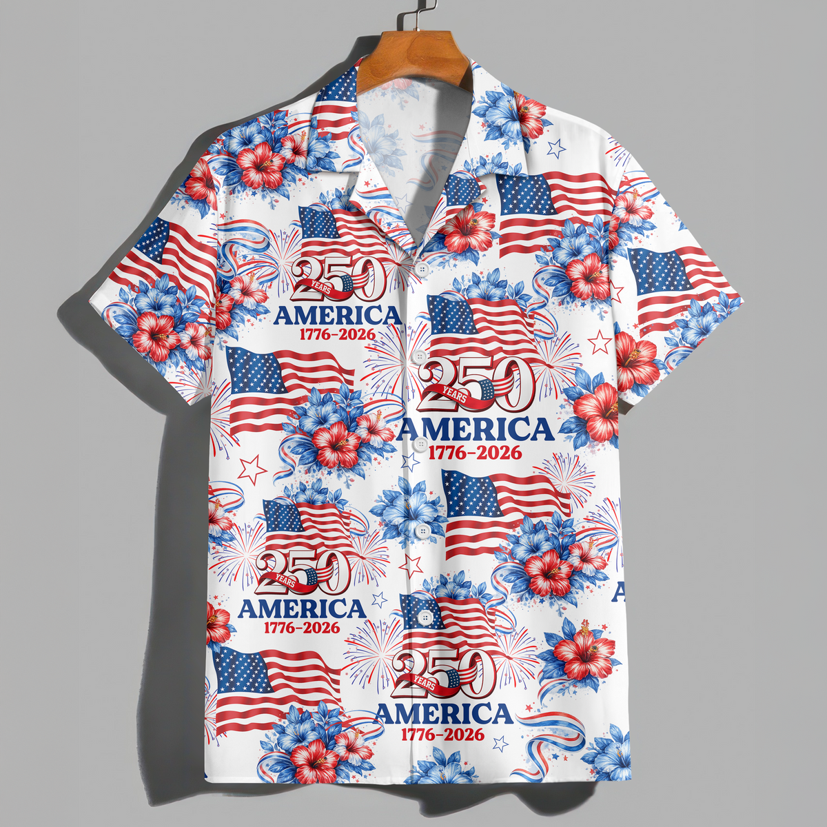 250 Years America 1776-2026 Patriotic - Personalized Hawaiian Shirt - Gift for Dad, Husband, Grandpa HN02 - image 2