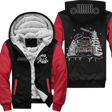 Jeep Girl Grille Icon Christmas Zip Hoodie Supler Store