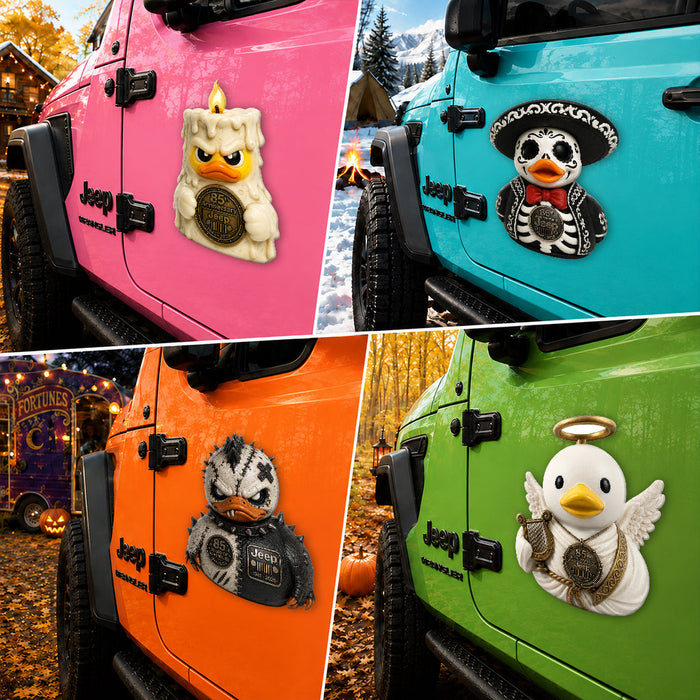 Jeep Halloween 85th Anniversary Angry Candle Duck Acrylic Magnet TN2608271438
