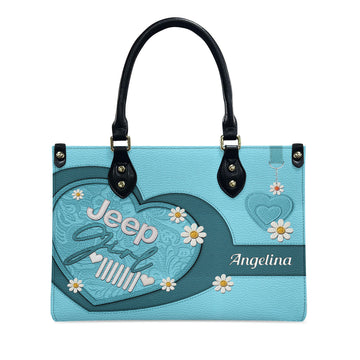 Jeep Girl Grille Daisy Personalized Leather Handbag TN2407261609