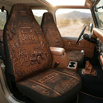 Jeep 85th Anniversary Personalized Car Seat Cover TN0508261515