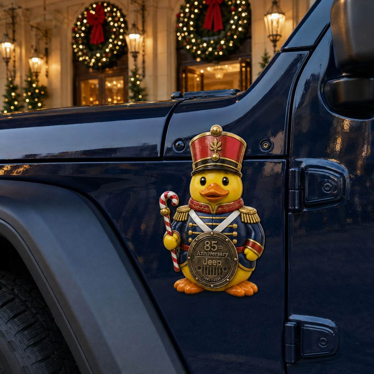 Jeep 85th anniversary Christmas duck vinyl magnet V3 TN2608271539