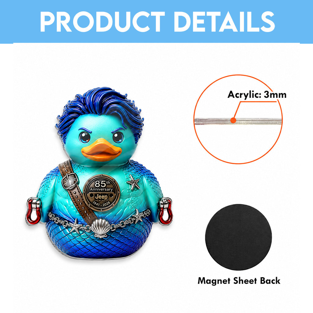 Jeep 85th Anniversary Merman Duck Acrylic Magnet TN2608271509