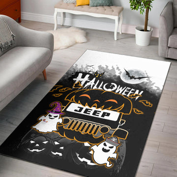 Jeep 1941 Area Rug Halloween Pumpkin Ghost Ver.02 LT14